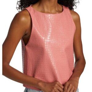 alice & olivia AMAL VEGAN CROC BOXY TANK (Size 0)